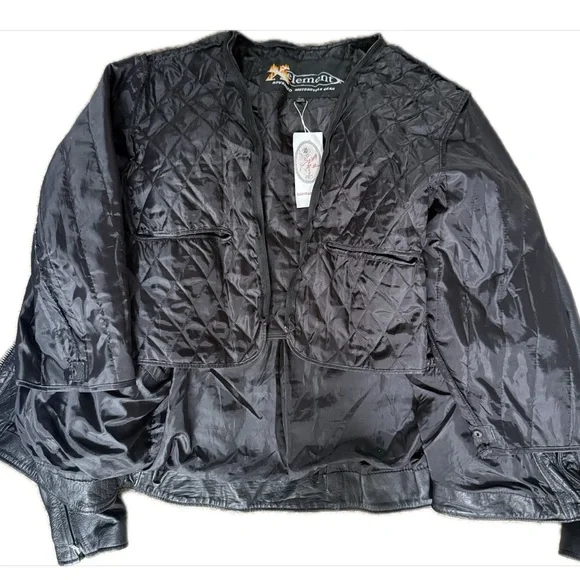 Women’s Black Genuine Leather Moto Jacket 4XL – Oversized Biker Motorcycle Style - Picture 9 of 13